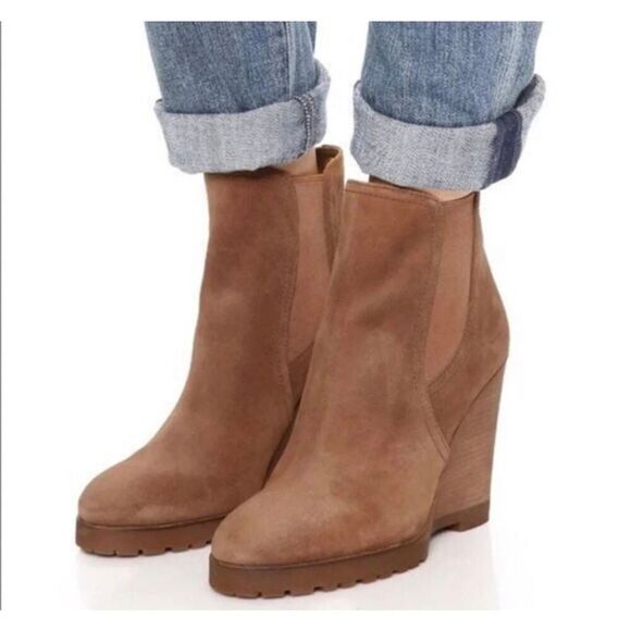 MICHAEL KORS Thea Brown Suede Booties Size 9M - Picture 1 of 10